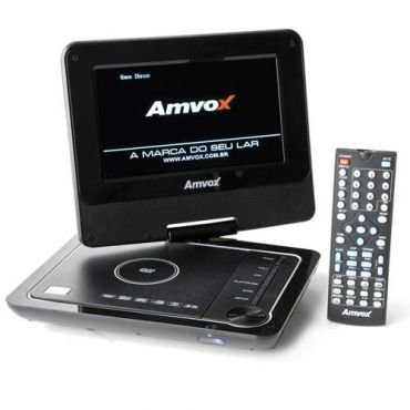 DVD Player Portátil c/ Tela 7", USB,Cartão SD, Carregador Au